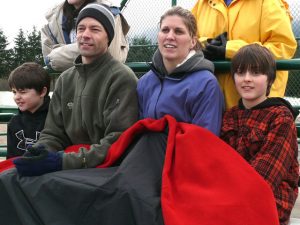 watching the game in a mambe extreme blanket