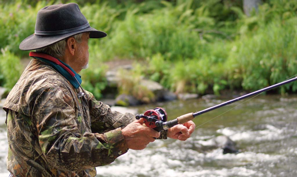 Mastering the basics of fly fishing with the help of a guided tour at Rush Creek Lodge